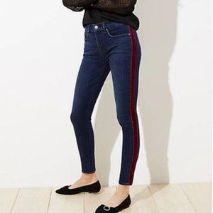 LOFT Velvet Side Stripe Jeans
